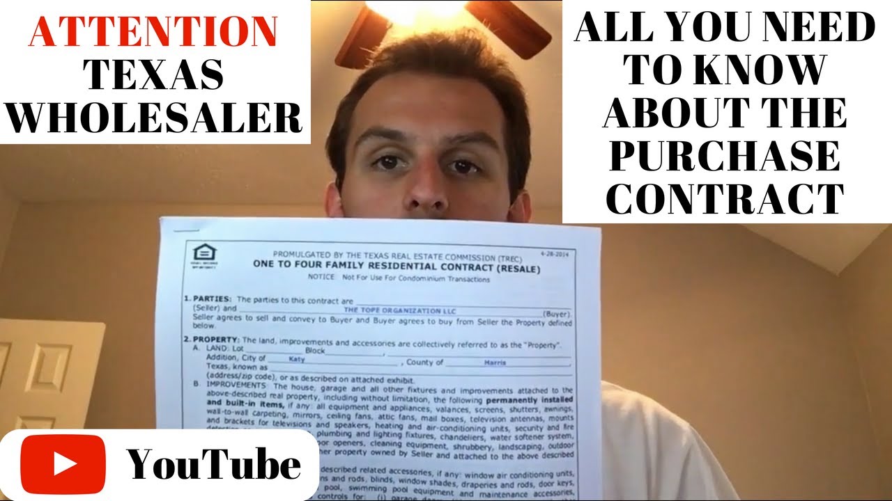 29 Texas Purchase (TREC) & Wholesale Contracts YouTube