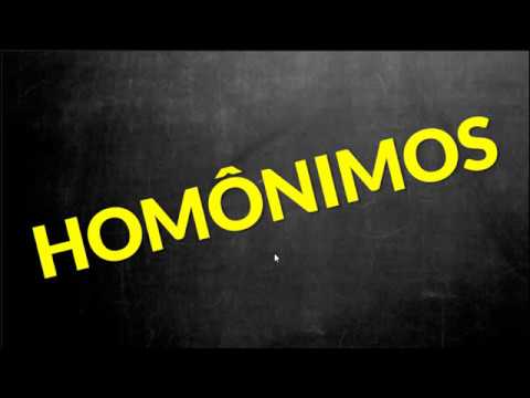Vídeo: O Que São Homônimos