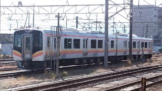[HD]E129系普通長岡行き自動放送 直江津駅にて