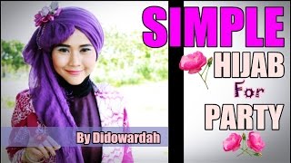 Tutorial Hijab Pashmina Pesta Simple by Didowardah #51