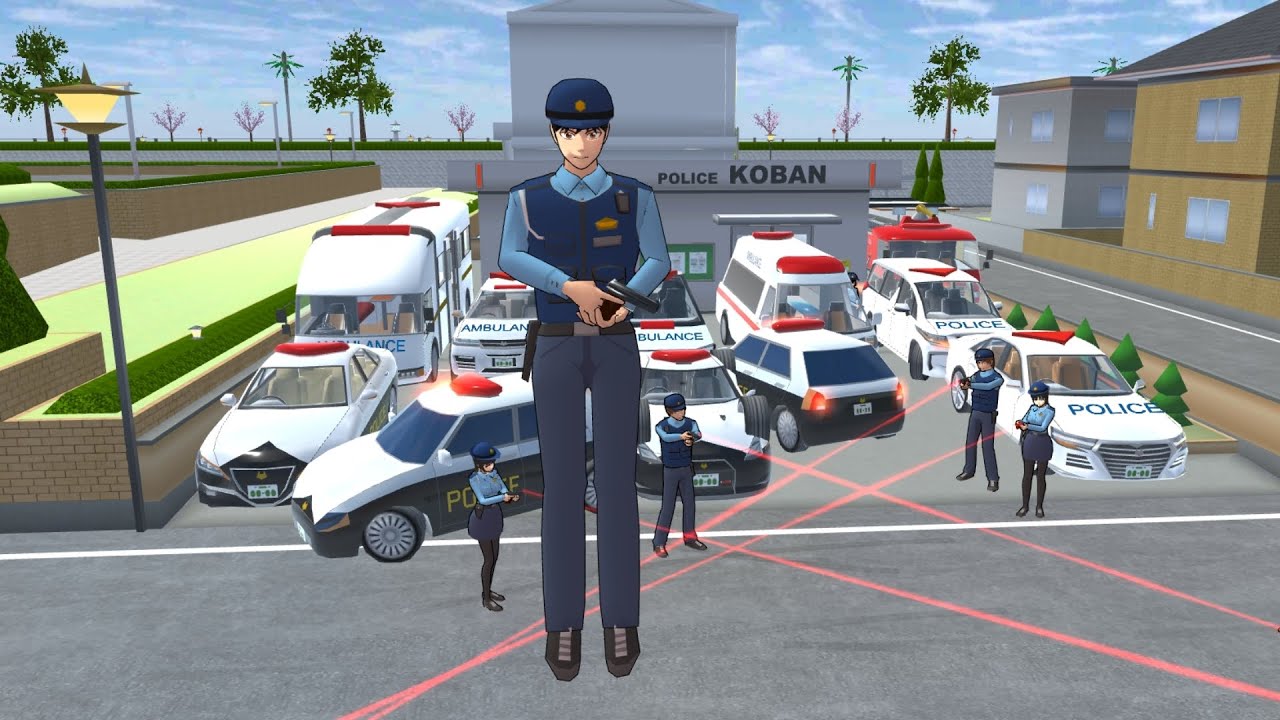 Collection all Police car🚓,ambulance🚑,fire truck🚒 at Police Station part 4 SAKURA School Simulator
