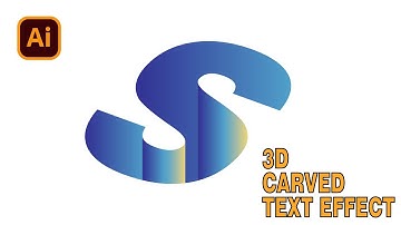 3D Carved Text Effect || Adobe Illustrator CC Tutorial
