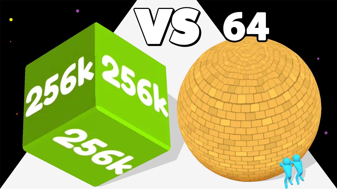 ROLL CUBE 2048 /vs RESCUE PUSH ∞ Satisfying ASMR Gameplay Android iOS • Runner Math Games