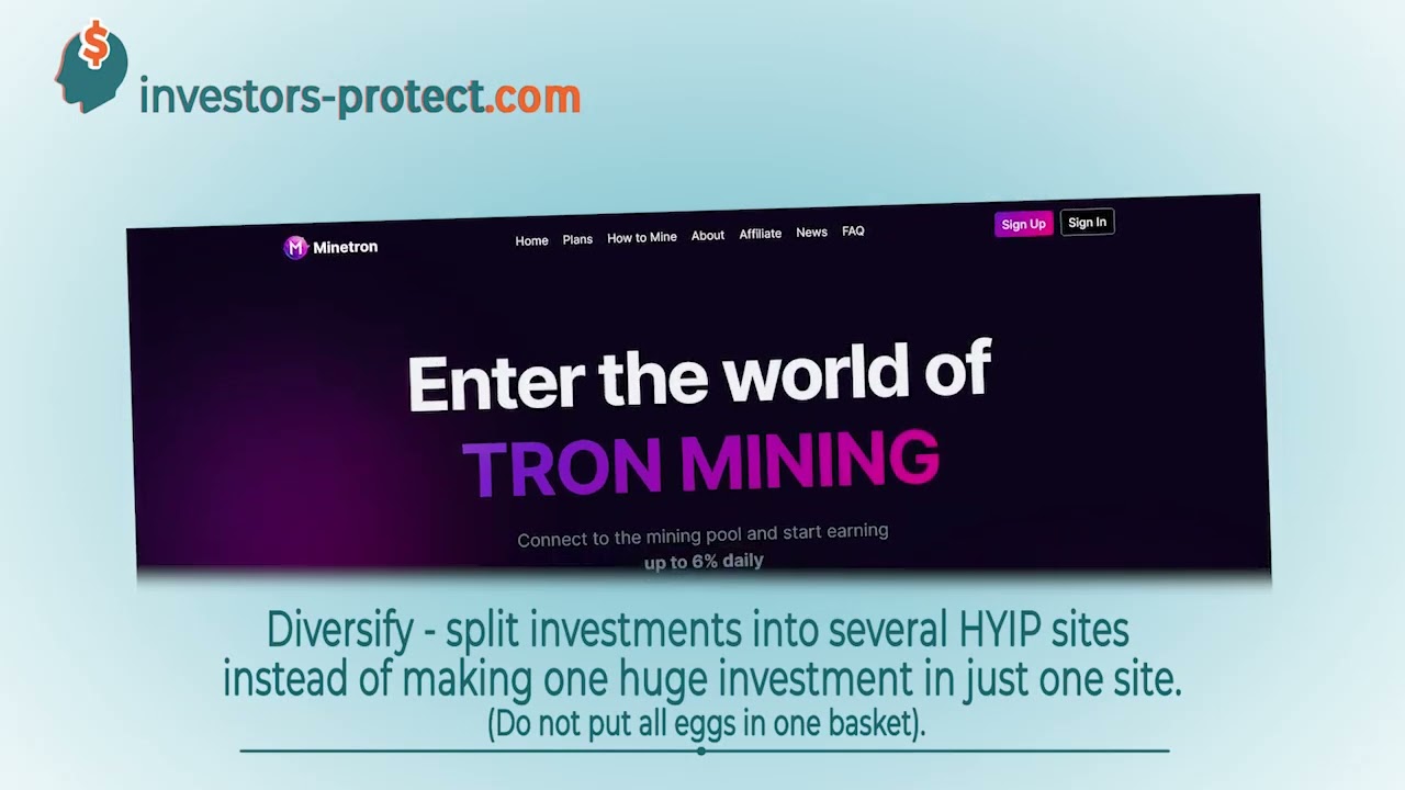 minetron.io - Lets see if it pays & basic HYIP rules