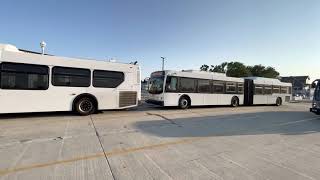 Three Chbb Articulated Buses At The North Station
