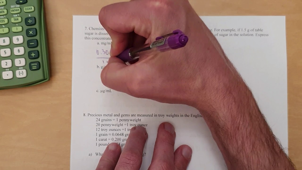 Video Key: Dimensional Analysis Practice - YouTube