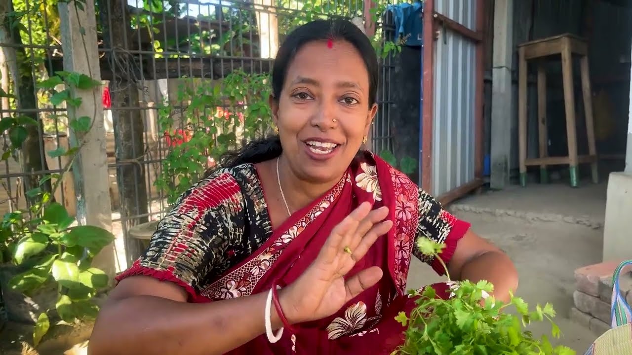 সিম দিয়ে লাউ শাক ভাজার সাথে মাছ ভাজা, আর মাছ ভাজা দিয়ে ধনেপাতা বাটা | Maa meye daily cooking vlog