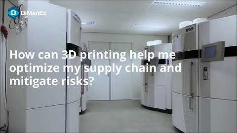 How can 3D printing help me optimize my supply chain and mitigate risks?