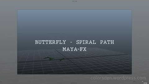 butterfly animation through path using volume axis dynamics in maya