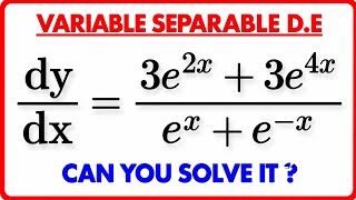 How to Solve Separable Differential Equations (Exponential Function Example