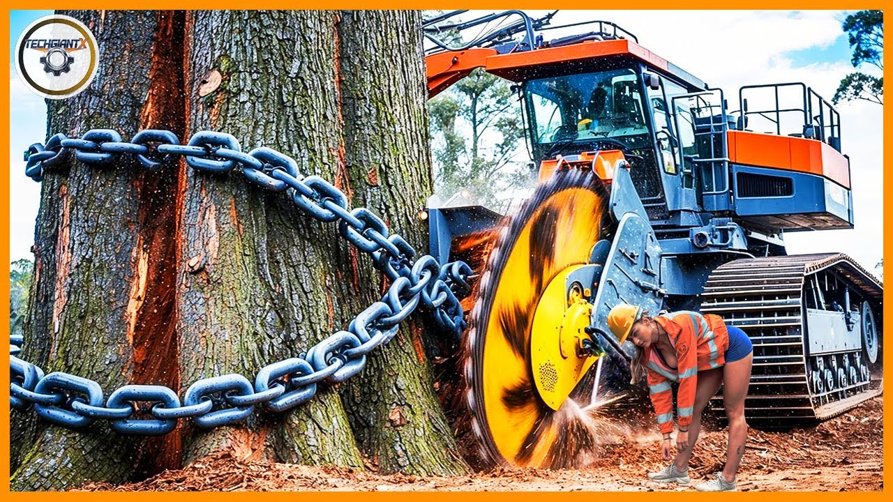Extreme Dangerous Fastest Big Chainsaw Cutting Tree Machines | Monster ...