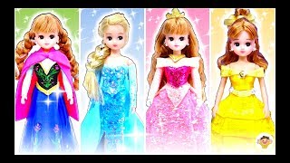 DIY Licca-chan Disney Princess Dress❤Hand-made costumes for Belle, Princess Aurora, Anna, and Els... screenshot 1