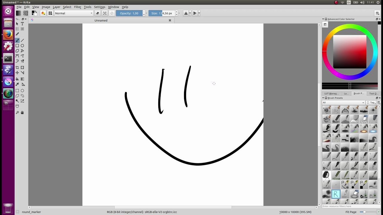 Krita new "Marker Brush" very early preview YouTube