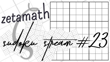 zetamath sudoku stream #23 (Shikaku special)