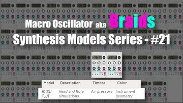 Braids Synthesis Models Series - #21 Reed and Flute Simulations