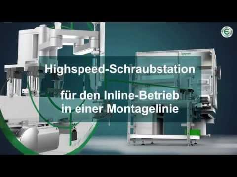 Hochgeschwindigkeits-Schraubstation für den Inline-Betrieb in einer Montagelinie - video from Engmatec