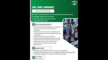 We’re looking for an SAP FICO Consultant to join one of our clients based in Germany.