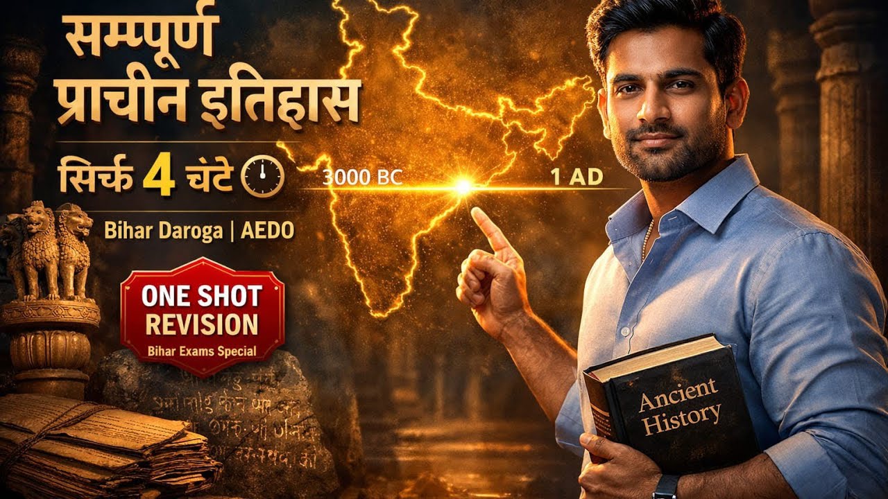 प्राचीन भारत का इतिहास | महा रिवीजन 🔥 वन शॉट वीडियो | BPSC AEDO | BIHAR SI / बिहार दारोगा