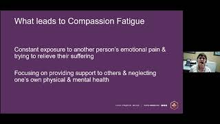 Compassion Fatigue Session with Dr. Anne McLachlan, C. Psych