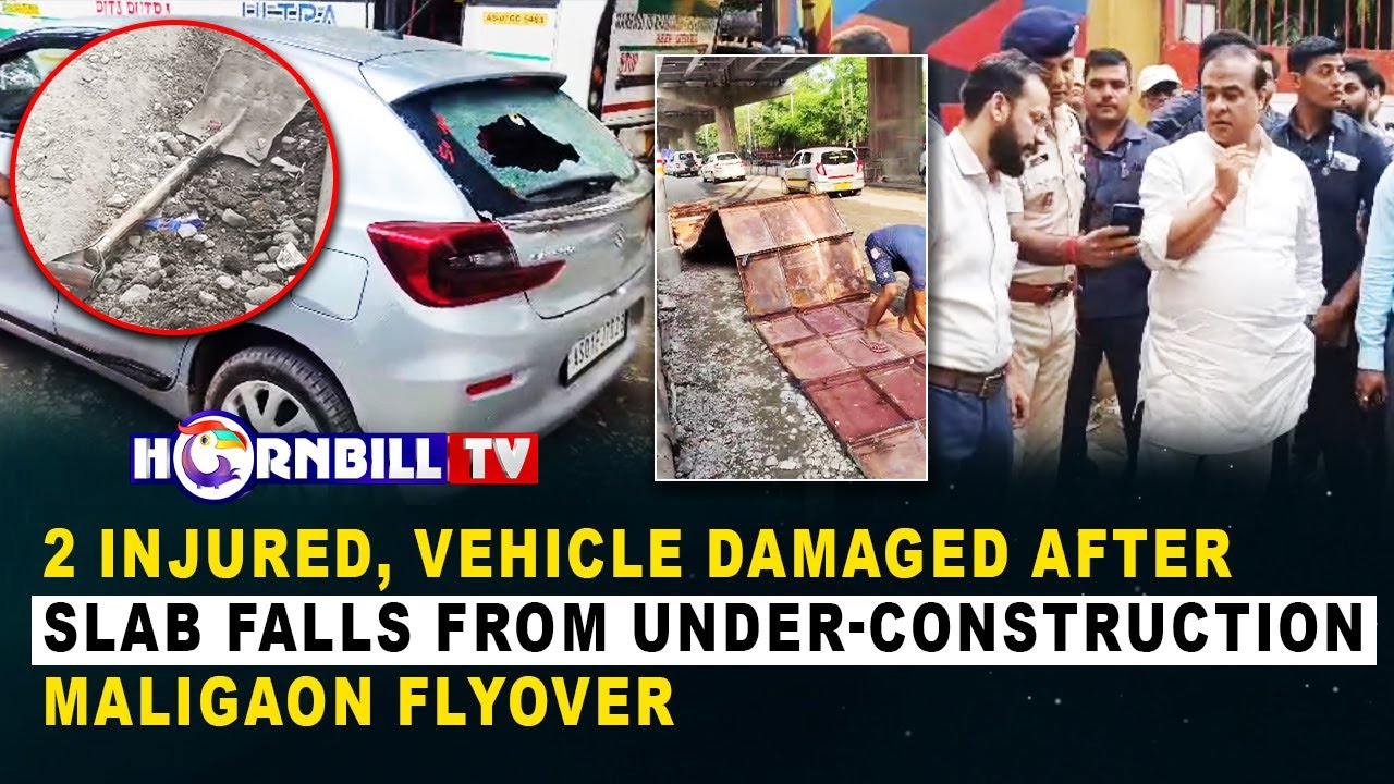 2 INJURED, VEHICLE DAMAGED AFTER SLAB FALLS FROM UNDER-CONSTRUCTION MALIGAON FLYOVER