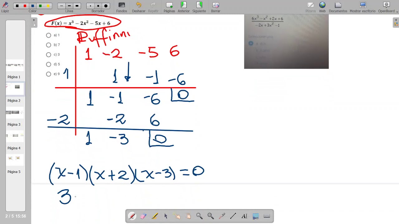 Ejercicios resueltos de algebra - Metodos Horner y Ruffini - YouTube