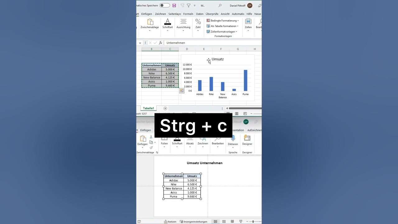 ️ So könnt ihr eine Excel Tabelle direkt mit PowerPoint verknüpfen. excel exceltips work 