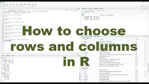 R programming | How to choose rows and columns in R | 4 minute tutorial