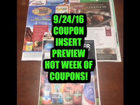 9/24/16 Coupon Insert Preview:  HOT Week for Coupons!