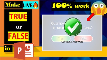 Make  live🔥interactive True or False type questions on PowerPoint presentation.