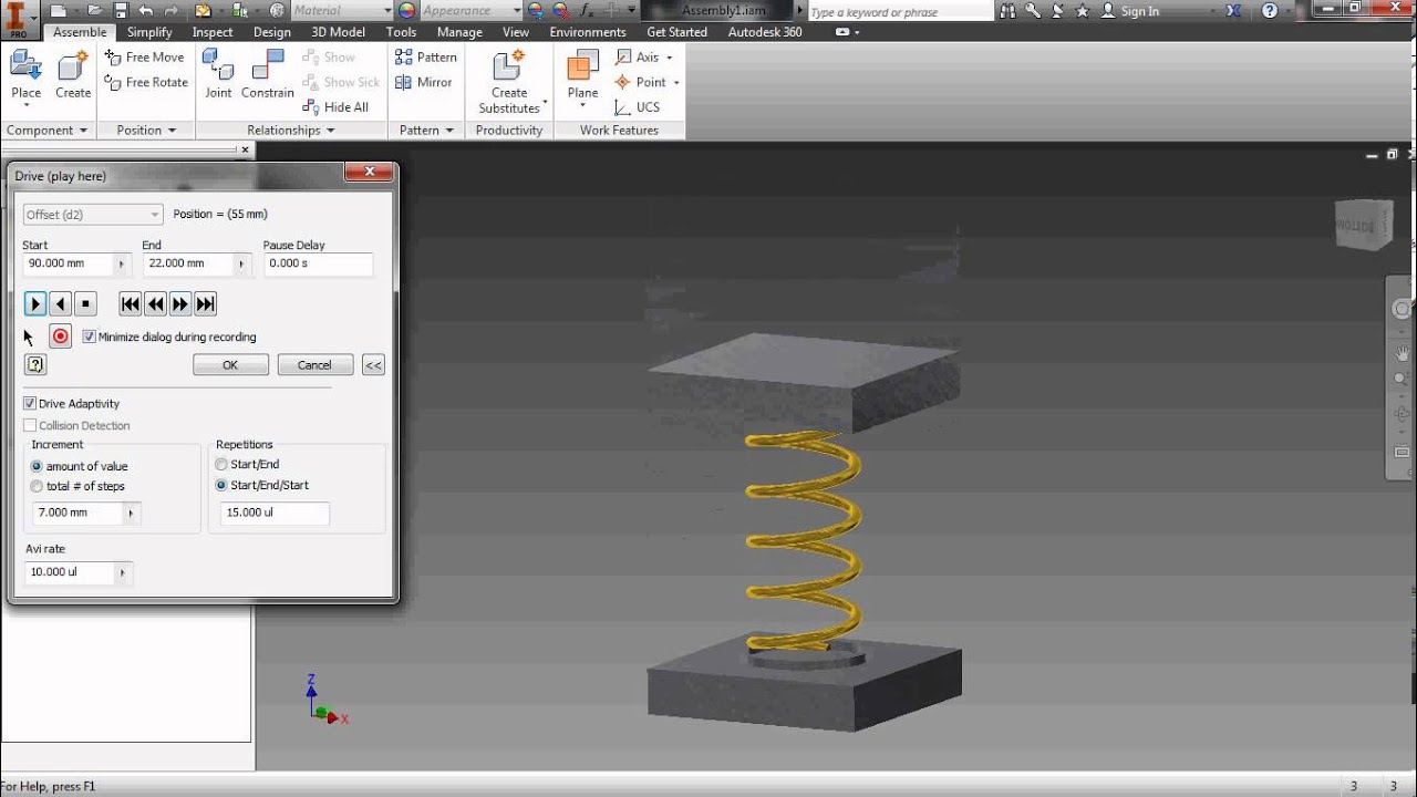 Mechanical Spring Animation Spring animation - YouTube