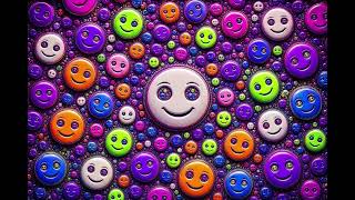 Nature Sounds at Night with Owl Hooting With Trippy Happy Faces Wallpaper Background