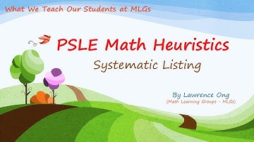 PSLE Math Heuristics (Systematic Listing)