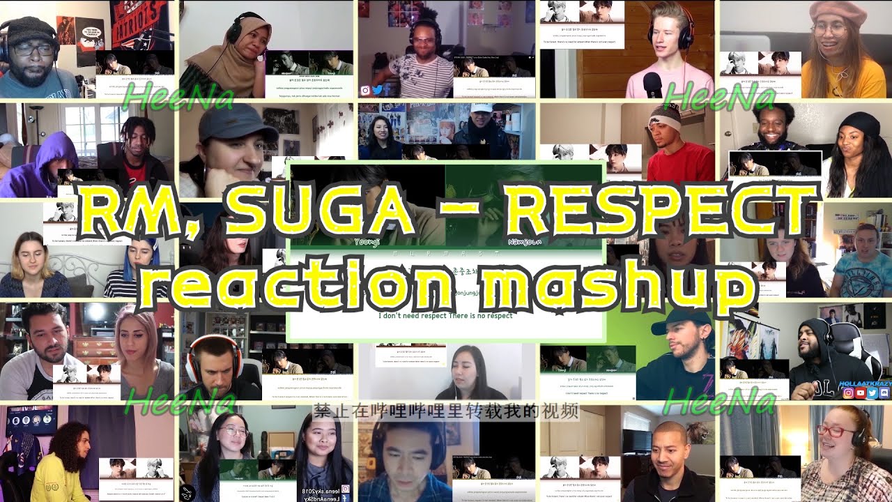 [BTS] RM, SUGA - RESPECT lyrics video｜reaction mashup