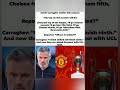 Jamie Carragher Predicted Man United 9th – Now They’re Ahead of Liverpool for UCL Spot #mufc #shorts