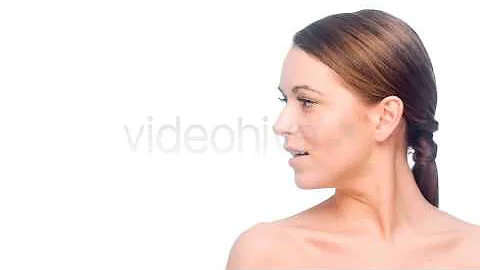 Stock Footage - Adorable Girl Turns Her Head Right | VideoHive