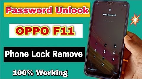 Oppo F11 Hard Reset without PC || Oppo F11 (CPH 1911) Pin Pattern Password Unlock 100%