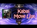 UMK3 MK3 Kabal Move List