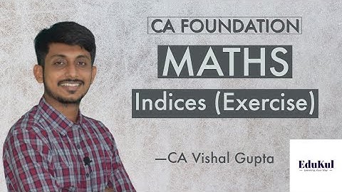 #3 | ca foundation maths | Indices (Exercise 1c) | business mathematics | By CA Vishal Gupta