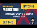 Digital Advertising – Day 3 Website Creation in 10 Minutes with Database Integration