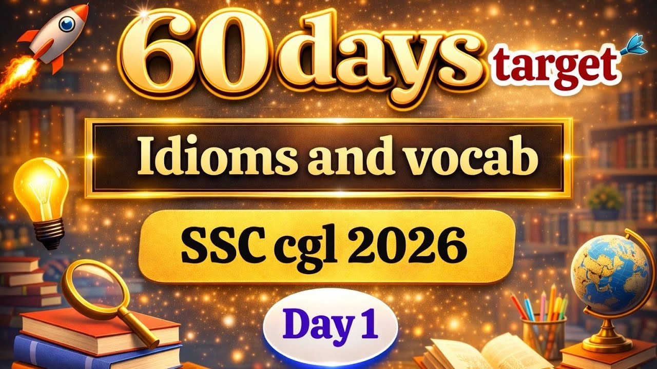 Day 1/60 of preparing SSC cgl 2026 | daily target🎯of idioms and ...