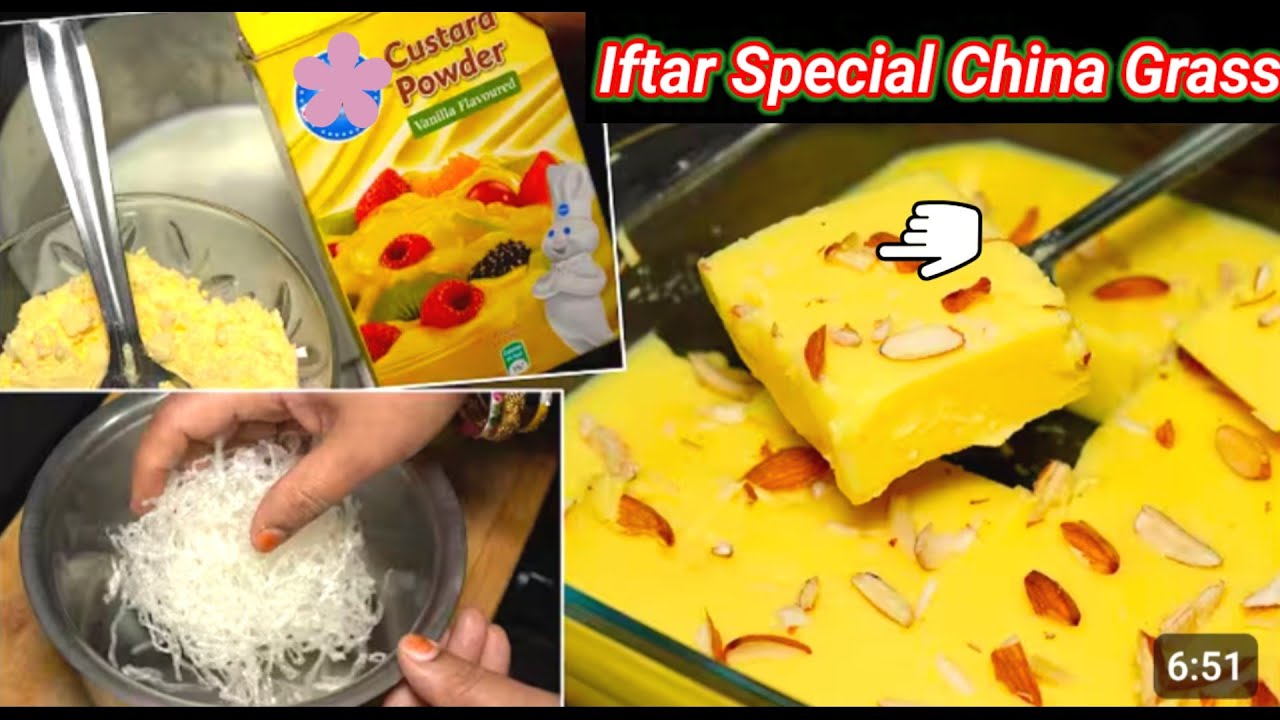 China Grass recipe | Vanilla Pudding China Grass | Agar Agar Recipe | ghas ka halwa #pudding 