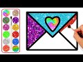 Envelope Drawing & Coloring For Kids | SUPER Mixed Coloring Pages