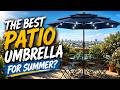 Patio Table Umbrella Review | Garvee Solar LED Outdoor Umbrella