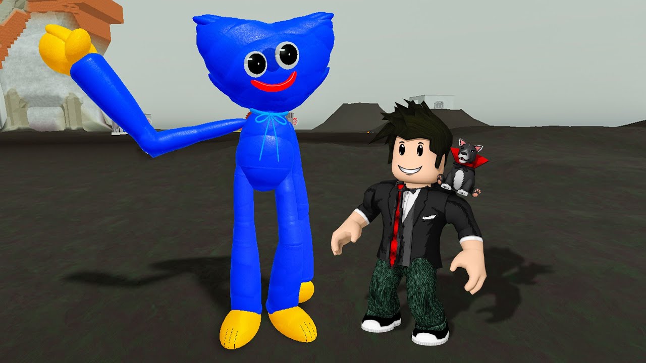 LENTAMENTE ME TORNANDO O BONECO AZUL HUGGY WUGGY NO ROBLOX 