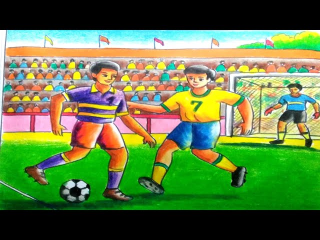 Football Drawing - How To Draw A Football Step By Step