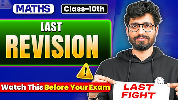 Class 10 Maths - LAST REVISION ☠️ Ritik Sir !!