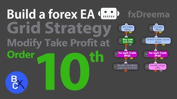 📈Build a forex EA Robot (No Code) - BEST Grid Strategy Modify Take Profit at Order 10th by fxDreema