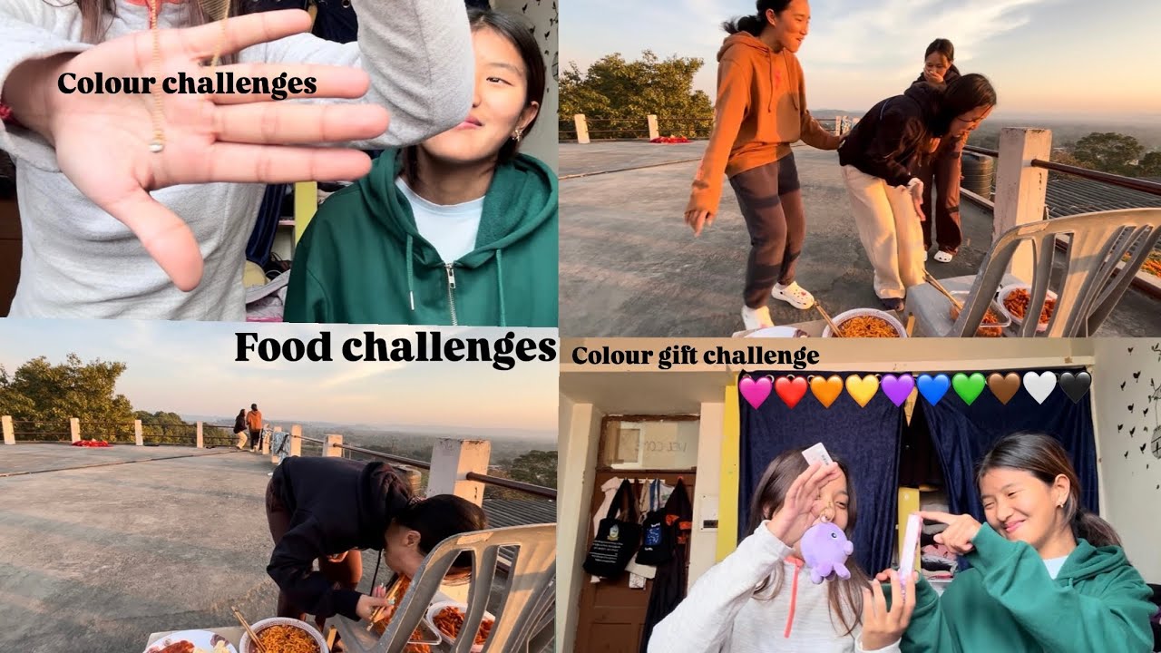 Challenge time /Colour gife challenge+ food challenge/#challenge #collegelife #tibetanvlogger 
