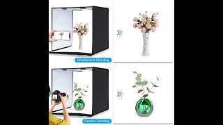 PULUZ PU5041B 40cm Folding Portable Ring Light USB Photo Lighting Studio Shooting Tent Box