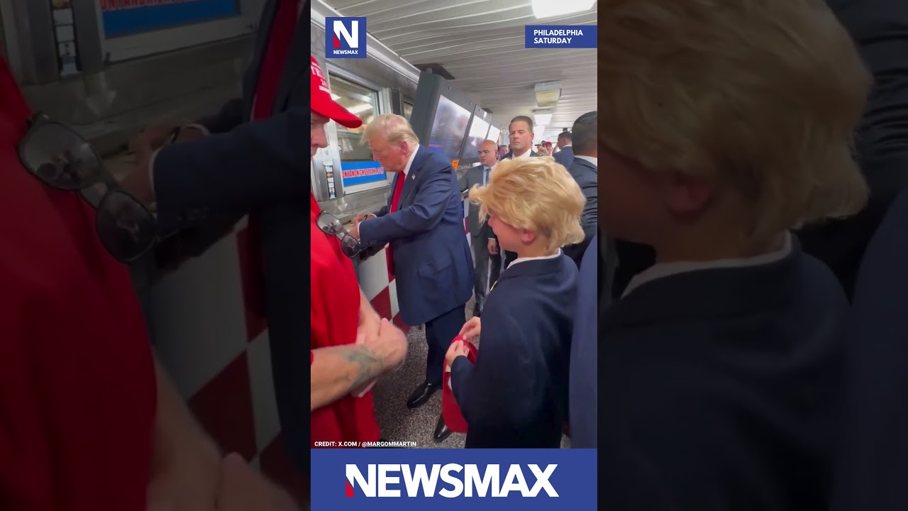 President Trump meets 'mini-Trump' at Philly cheesesteak stand